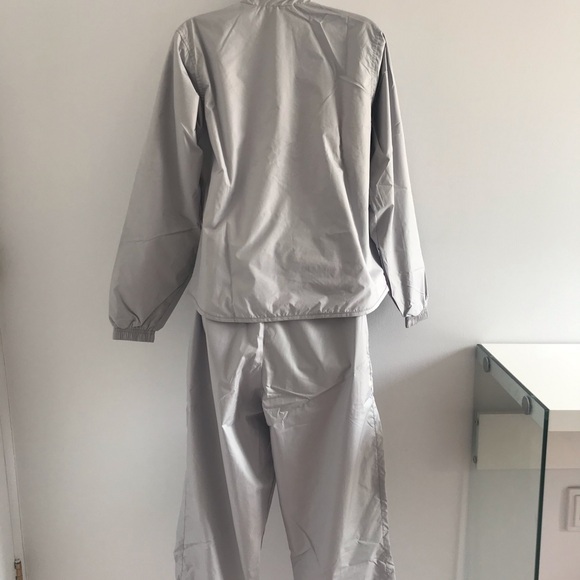Adidas Vintage 90’s Y2K Space Grey and Black Women’s Parachute Track Sweat Suit - Picture 6 of 16